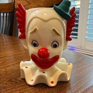 Vintage Clown Head Vase